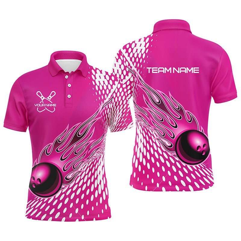 Personalisierte Flammen Bowling Shirts für Herren und Damen, individuelles Bowling Team Shirt P4978 - Climcat