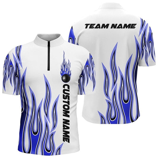 Personalisierte Flammen Bowling Shirts für Herren und Damen, individuelles Bowling Team Shirt P4981 - Climcat