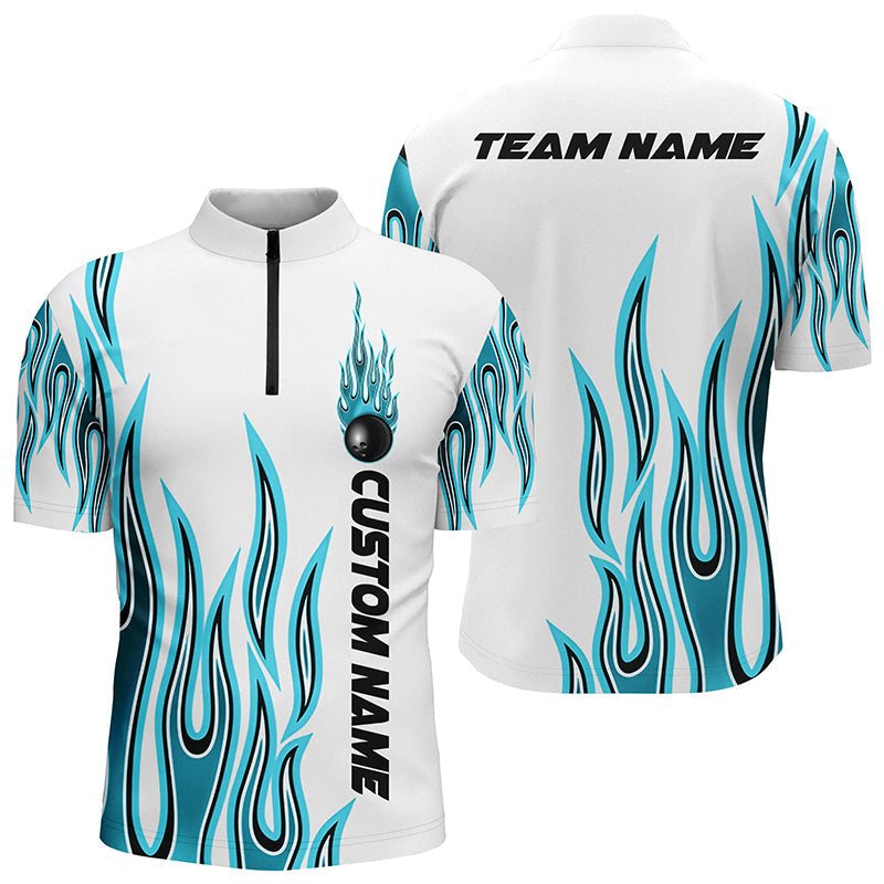 Personalisierte Flammen Bowling Shirts für Herren und Damen, individuelles Bowling Team Shirt P4982 - Climcat