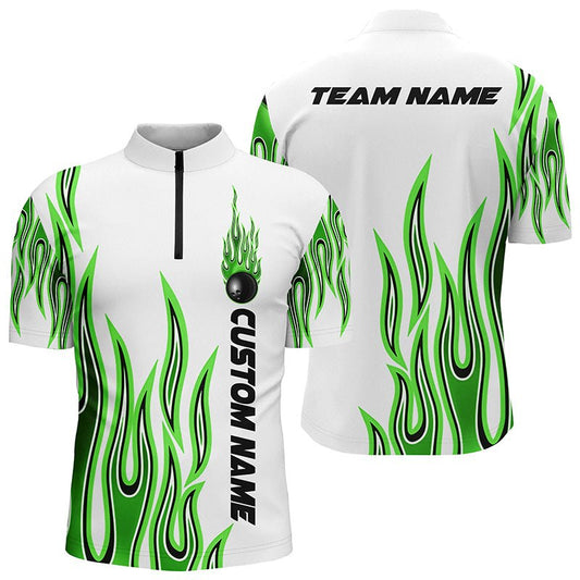 Personalisierte Flammen Bowling Shirts für Herren und Damen, individuelles Bowling Team Shirt P4983 - Climcat