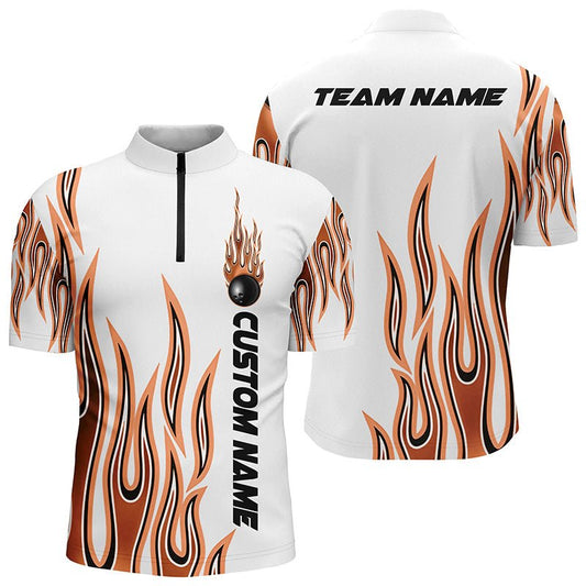 Personalisierte Flammen Bowling Shirts für Herren und Damen, individuelles Bowling Team Shirt P4984 - Climcat