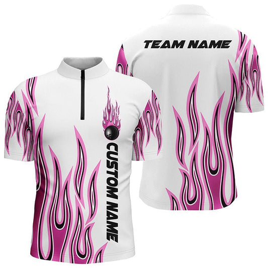 Personalisierte Flammen Bowling Shirts für Herren und Damen, individuelles Bowling Team Shirt P4985 - Climcat