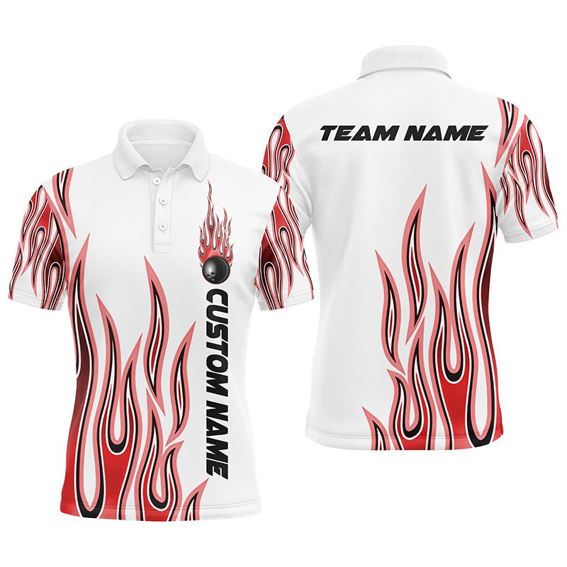 Personalisierte Flammen Bowling Shirts für Herren und Damen, individuelles Bowling Team Shirt P4987 - Climcat