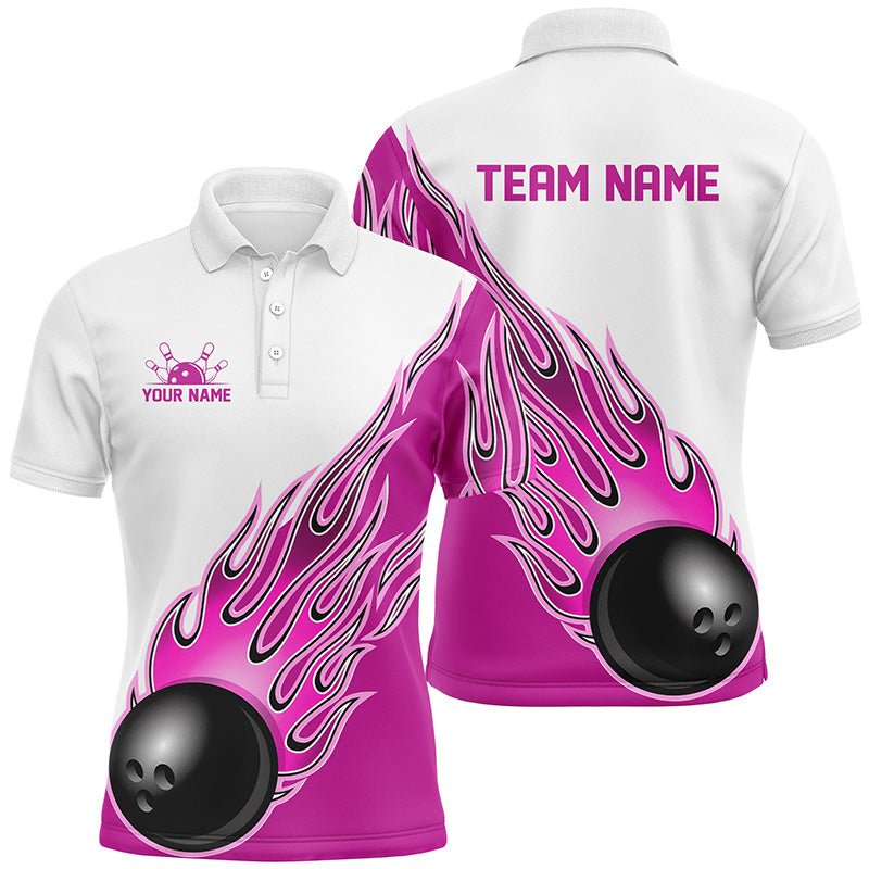 Personalisierte Flammen Bowling Shirts für Herren und Damen, individuelles Bowling Team Shirt P5000 - Climcat