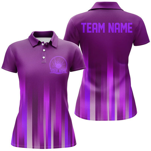 Personalisierte grüne Bowling-Shirts für Damen, Bowling-Logo Team Bowling Trikots, Bowler Outfit P5210 - Climcat