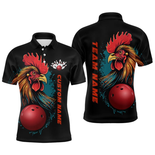 Personalisierte Hühner Bowling Shirts für Herren - Bowling Polo Shirts für Bowling Team Liga - P5290 - Climcat