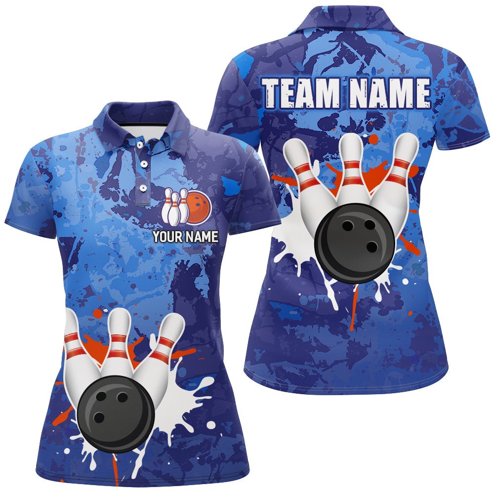 Personalisiertes Bowling-Shirt für Damen | Individuelles Bowling Trikot | Bowling Team Liga Polo Shirt Z204 - Climcat