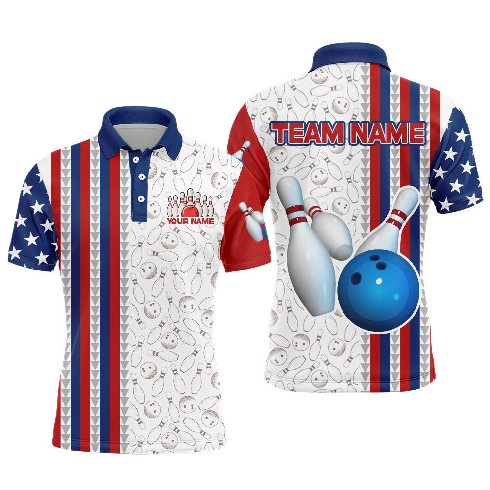 Personalisiertes Bowling-Shirt für Herren - Bowling Trikot für Bowling Team Liga Polo Shirt Z73-4 - Climcat