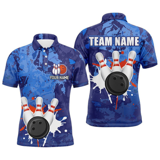 Personalisiertes Bowling-Shirt für Herren | Individuelles Bowling Trikot | Bowling Team Liga Polo Shirt Z204 - Climcat