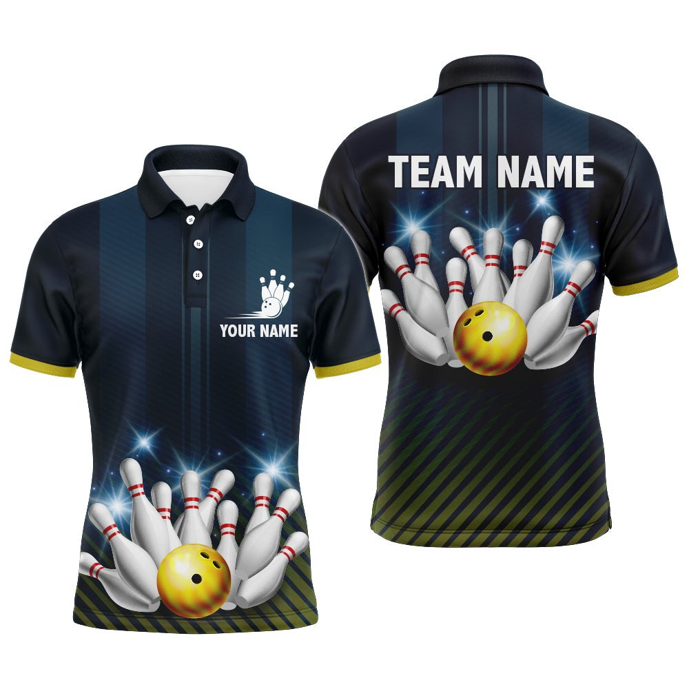 Personalisiertes Bowling-Shirt für Herren | Individuelles Bowling Trikot | Bowling Team Liga Polo Shirt Z211 - Climcat