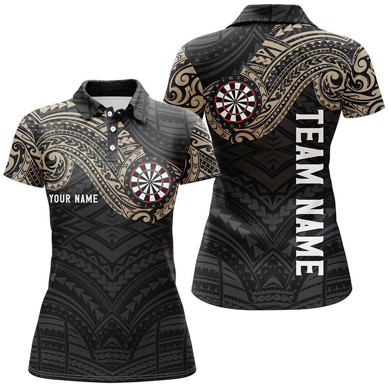 Personalisiertes Champion Tribal Darts Polo Shirt, individuell anpassbares Darts-Shirt für Frauen, Dart Trikots C672 - Climcat