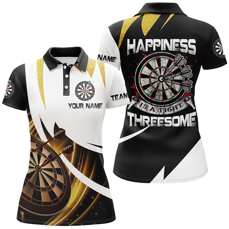 Personalisiertes Darts Polo Shirt für Frauen - Glück ist ein Treffer! Individuelles Dart Team Trikot K464 - Climcat