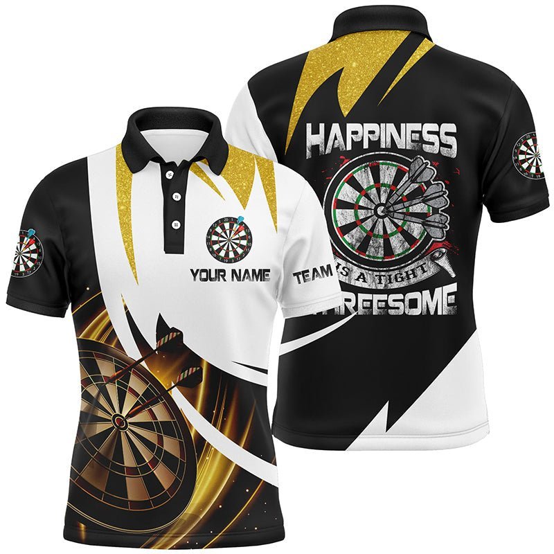 Personalisiertes Herren Darts Polo Shirt - Glück ist ein Treffer! Individuell anpassbares Dart-Team-Trikot für Männer G613 - Climcat