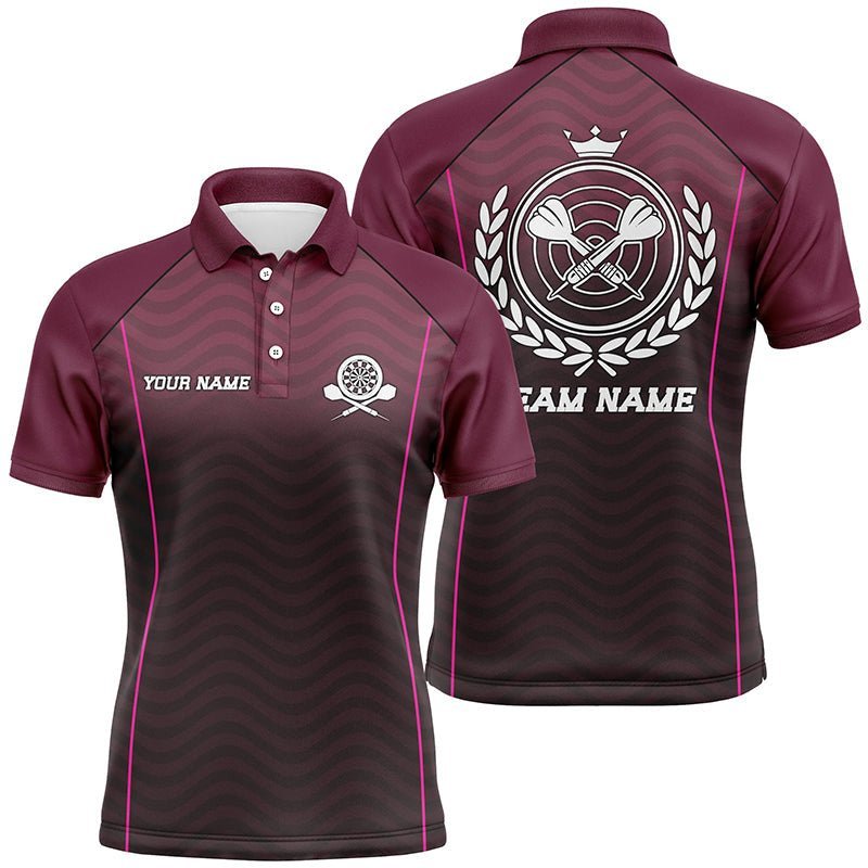 Personalisiertes Polo-Shirt mit verwobenen winkenden Darts, individuell anpassbares Darts-Shirt für Herren, Dart-Trikot W327 - Climcat