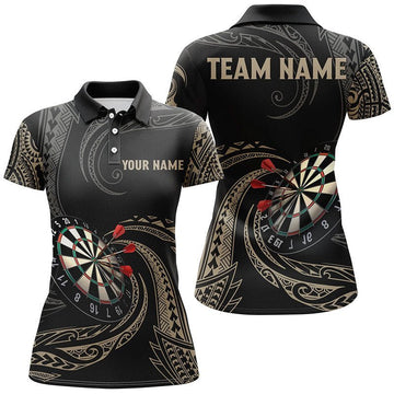 Personalisiertes Roll Tribal Darts Polo Shirt, individuell anpassbares Darts-Shirt für Frauen, Dart Trikot R713 - Climcat