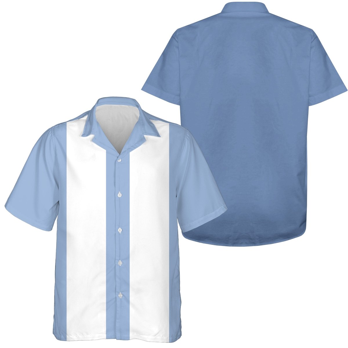 Retro Bowling Hemden für Herren und Damen, Kurzarm Hemd mit Knopfleiste, Vintage Bowling Shirt P3833 - Climcat