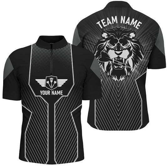 Schwarzes Herren Dart-Shirt mit individuellem Design, cooles Dart-Teamtrikot, Dart-Geschenk S82 - Climcat