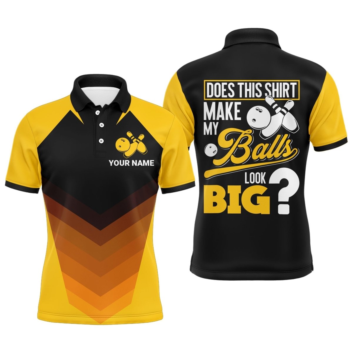 Witziges Bowling-Polo-Shirt für Herren, personalisiertes Bowling-Trikot mit Kurzarm, Geschenk für Bowler B140 - Climcat